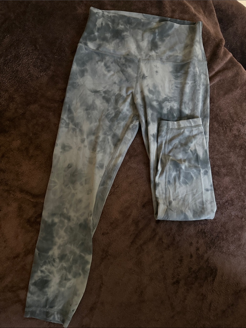lululemon athletica Gray Tie-Dye High-Rise Leggings
